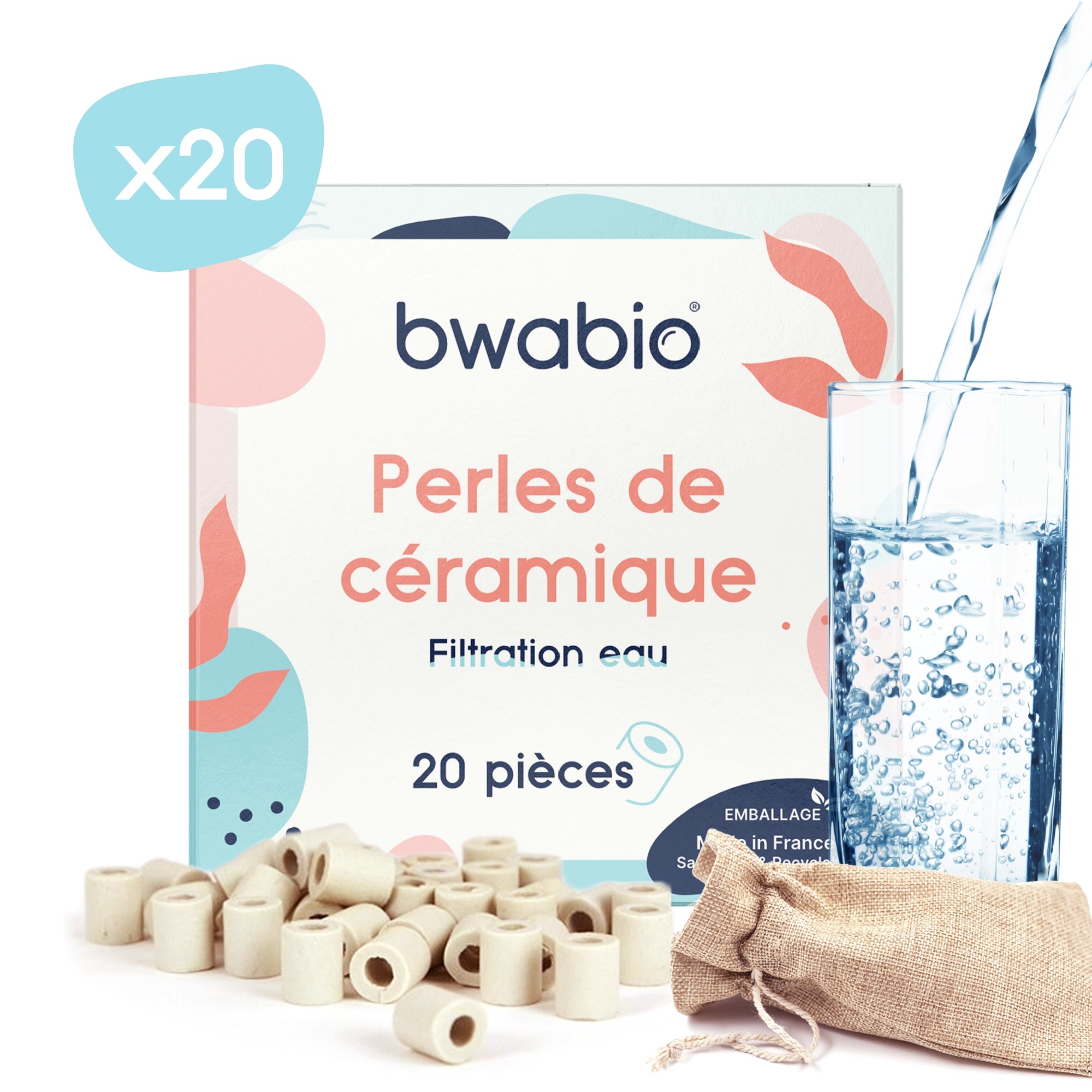 20 Perles de Céramique – Filtre à Eau Naturel Bwabio