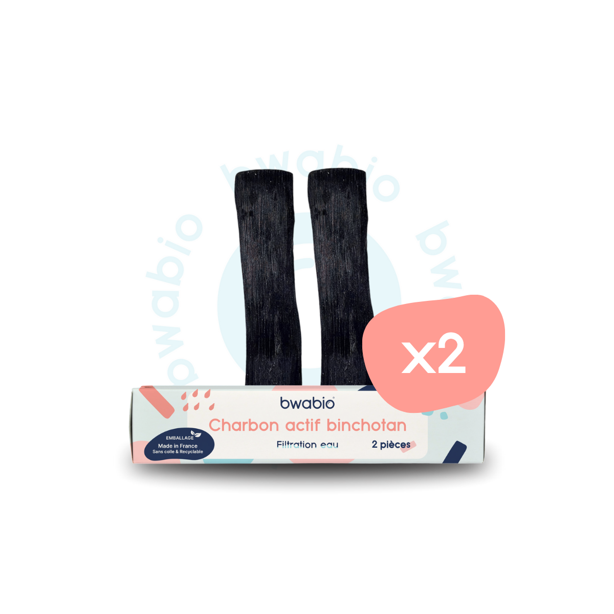 2 Charbon binchotan issu du Japon de la marque Bwabio