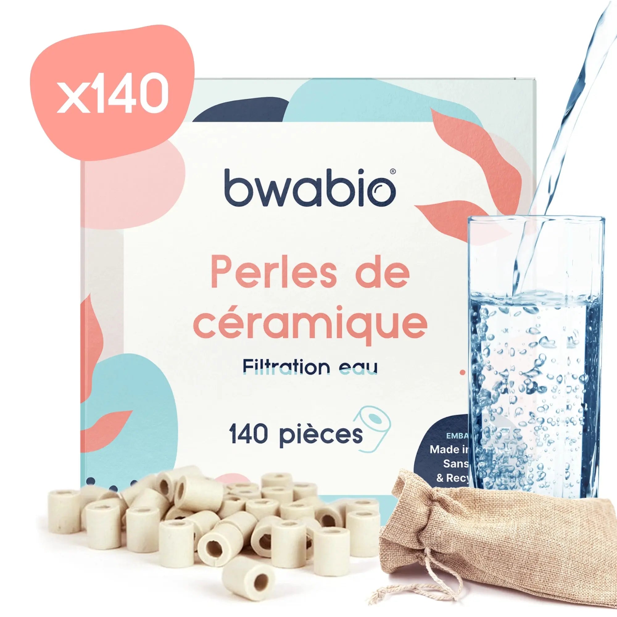 Méga Pack x140 - Perles de céramique - Filtre à eau naturel Bwabio