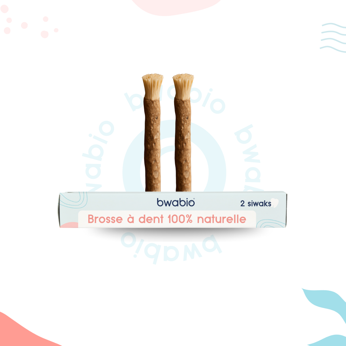 Boite de siwak, ainsi que 2 siwak 