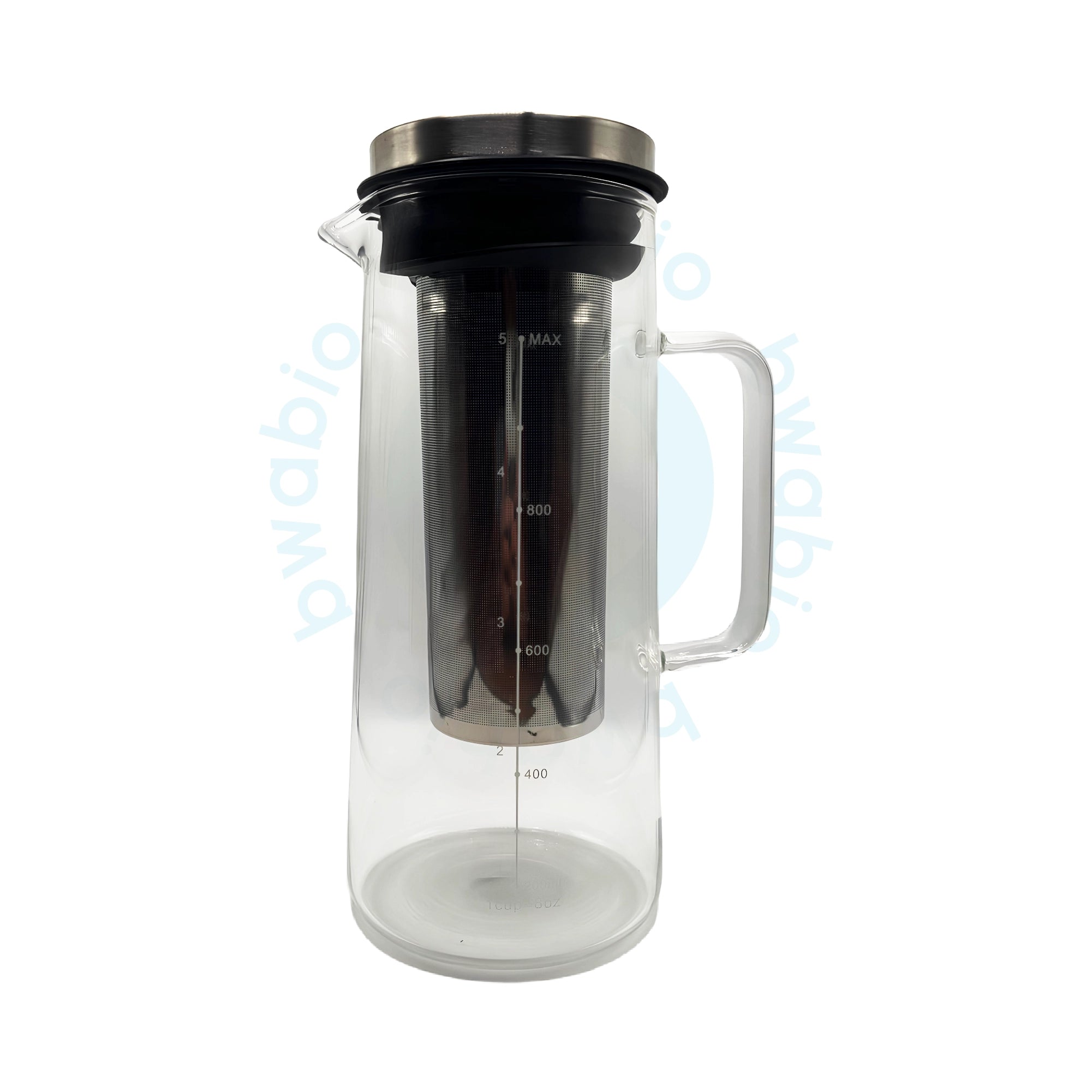 Carafe en verre + 15 perles de céramique Bwabio