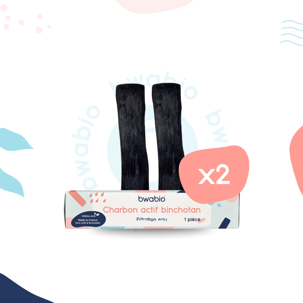 2 Charbon binchotan issu du Japon de la marque Bwabio