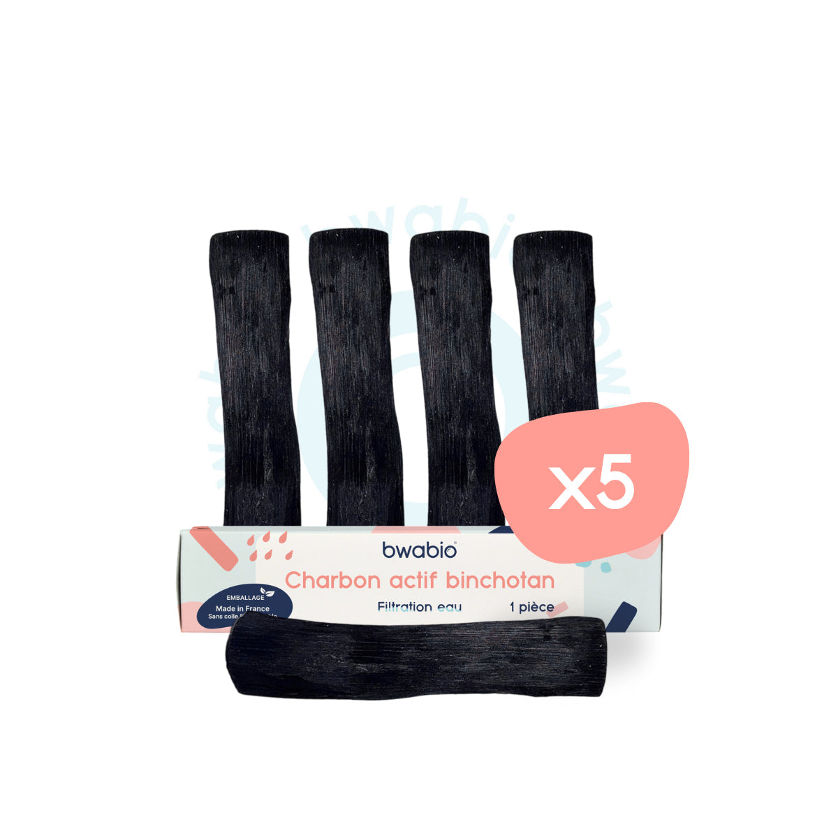 5 Charbons binchotan issu du Japon de la marque Bwabio
